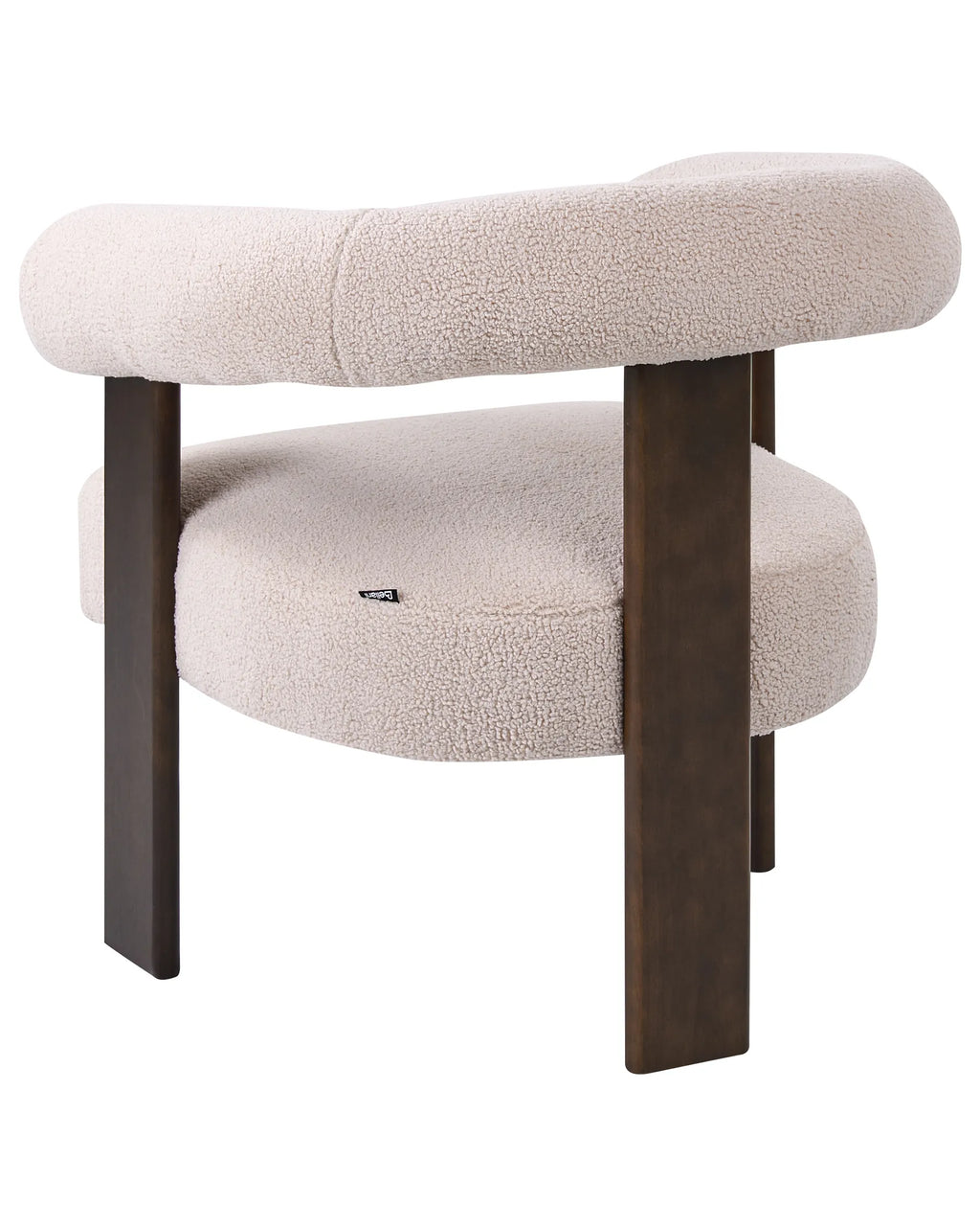 Armchair SELMA Boucle Dark Brown Beige — alternate side view