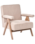Armchair EVJE Faux Linen Beige