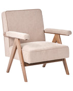 Armchair EVJE Faux Linen Beige