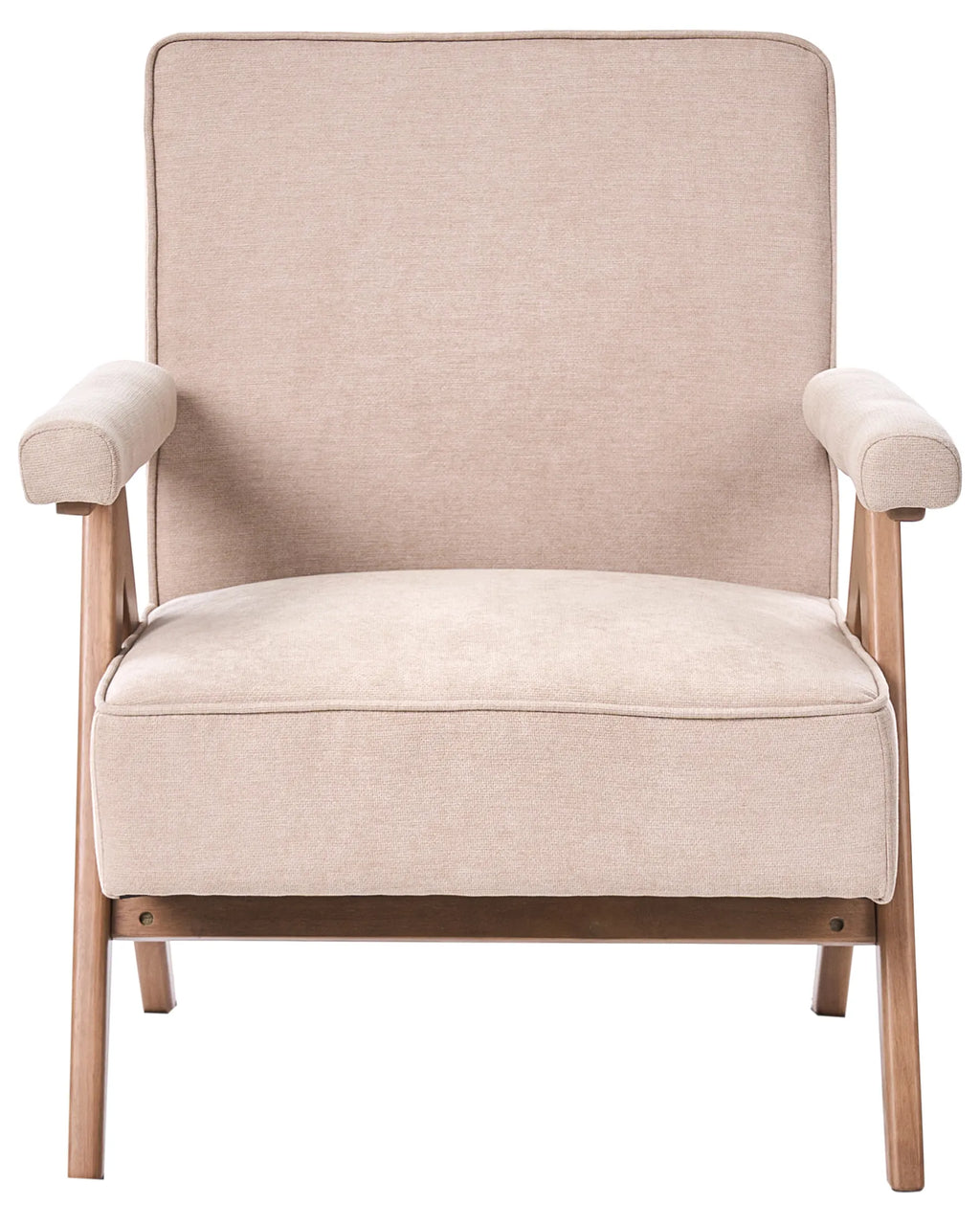 Armchair EVJE Faux Linen Beige