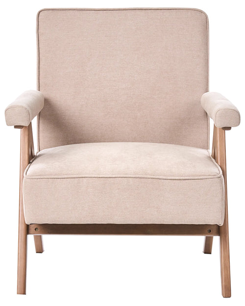 Armchair EVJE Faux Linen Beige