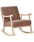 Rocking Chair LEKNES Faux Leather Brown