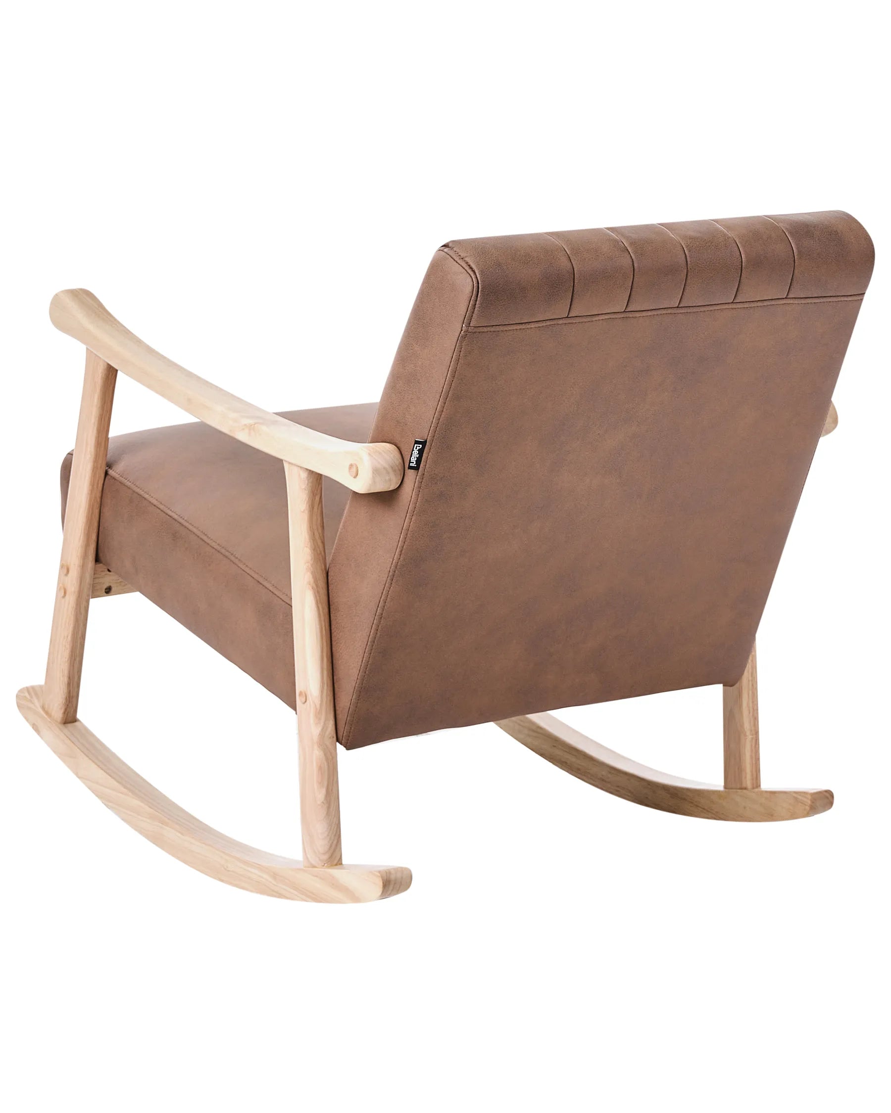 Rocking Chair LEKNES Faux Leather Brown