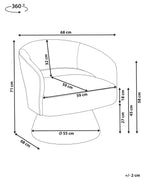 Swivel Armchair EIDAL Off-White