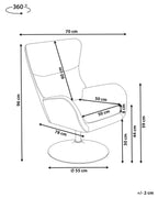 Swivel Armchair VIGGE Off-White