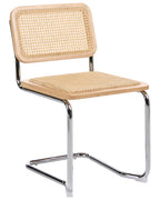 Set of 2 Dining Chairs CORDOVA Rattan Light Brown