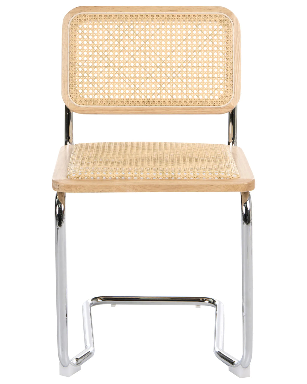 Set of 2 Dining Chairs CORDOVA Rattan Light Brown