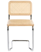 Set of 2 Dining Chairs CORDOVA Rattan Light Brown