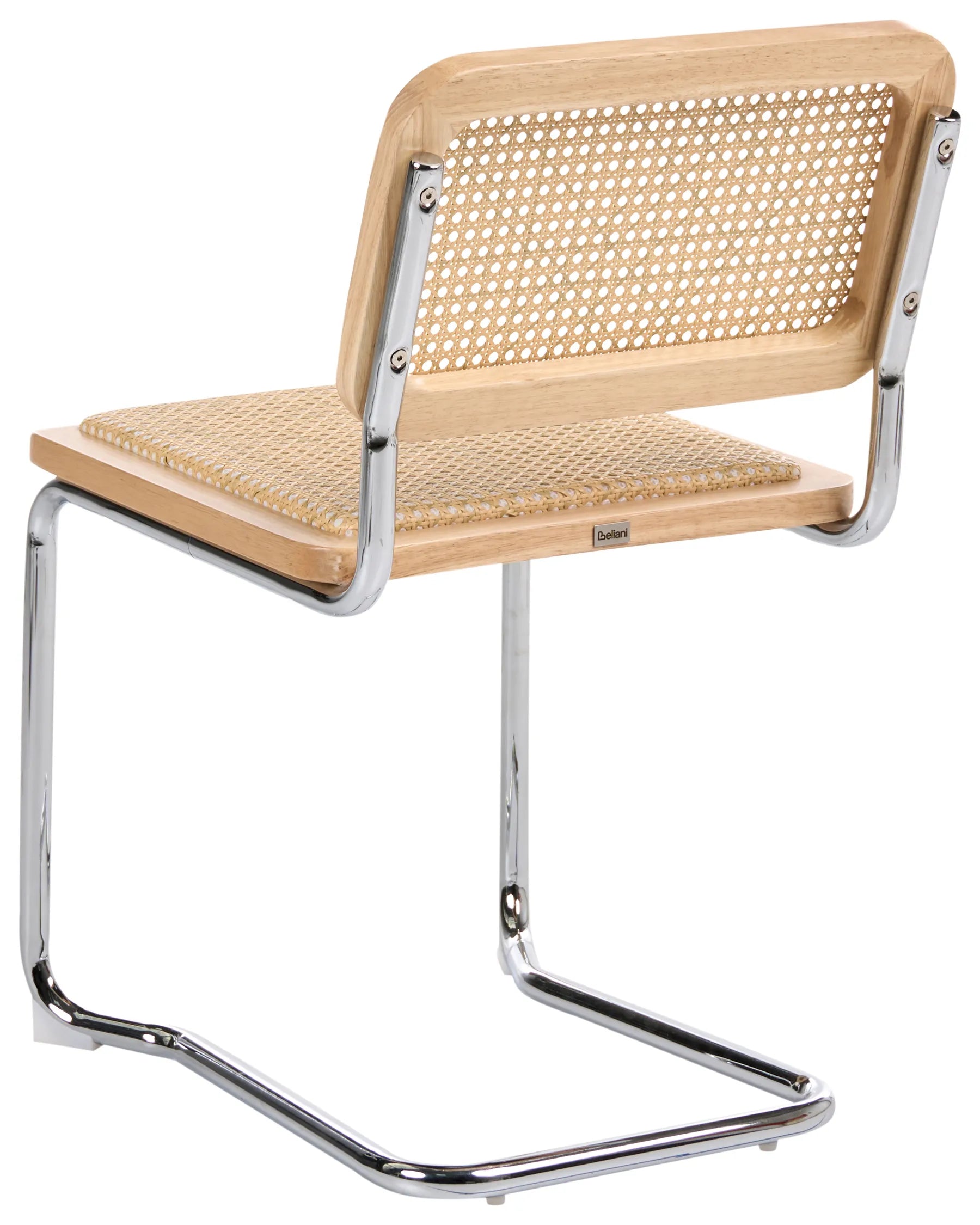 Set of 2 Dining Chairs CORDOVA Rattan Light Brown