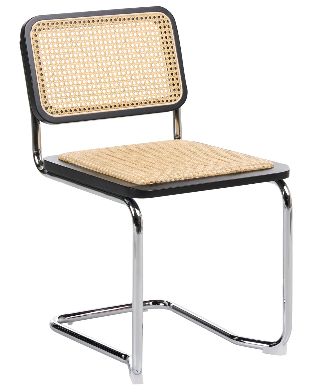 Set of 2 Dining Chairs CORDOVA Rattan Black