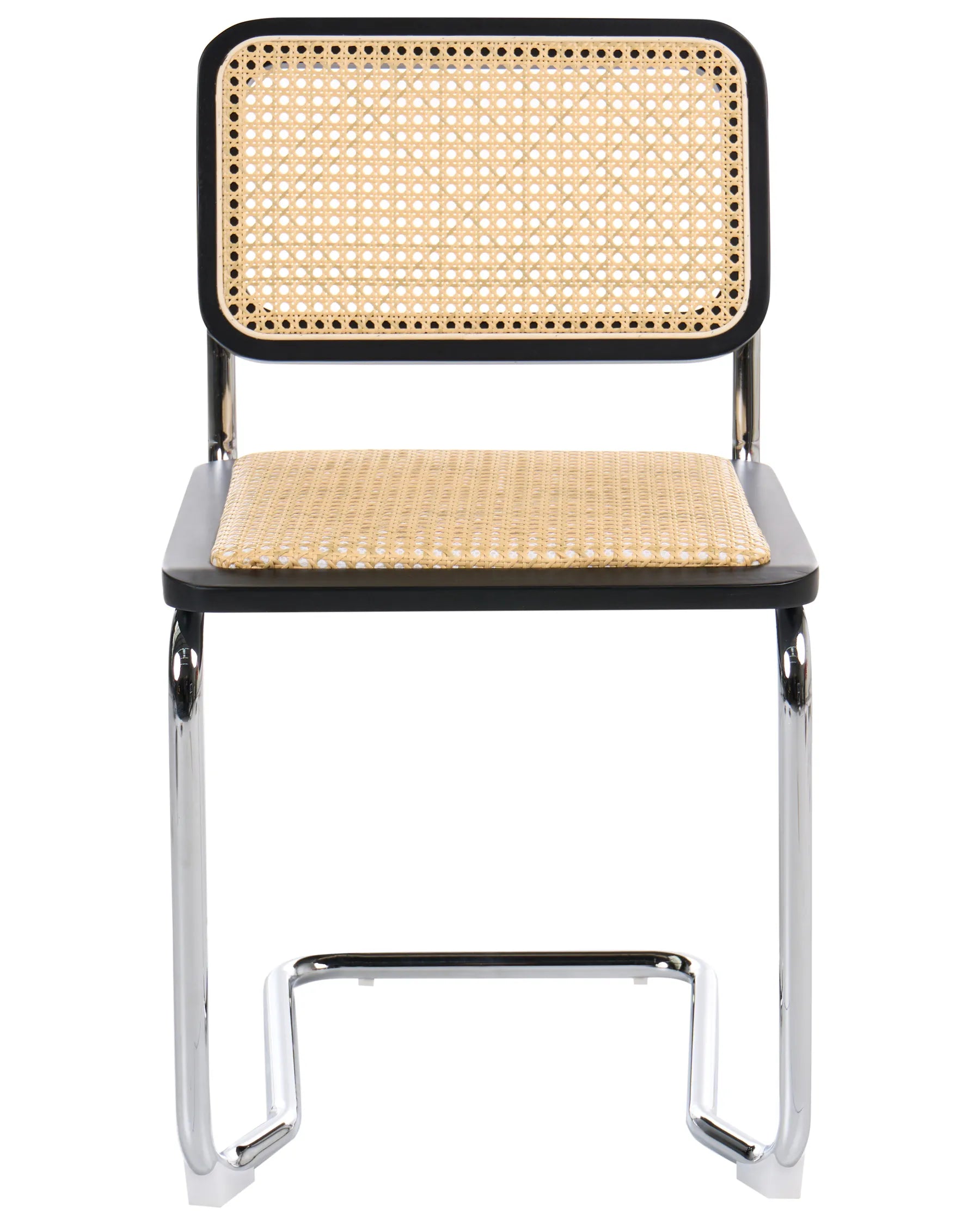 Set of 2 Dining Chairs CORDOVA Rattan Black
