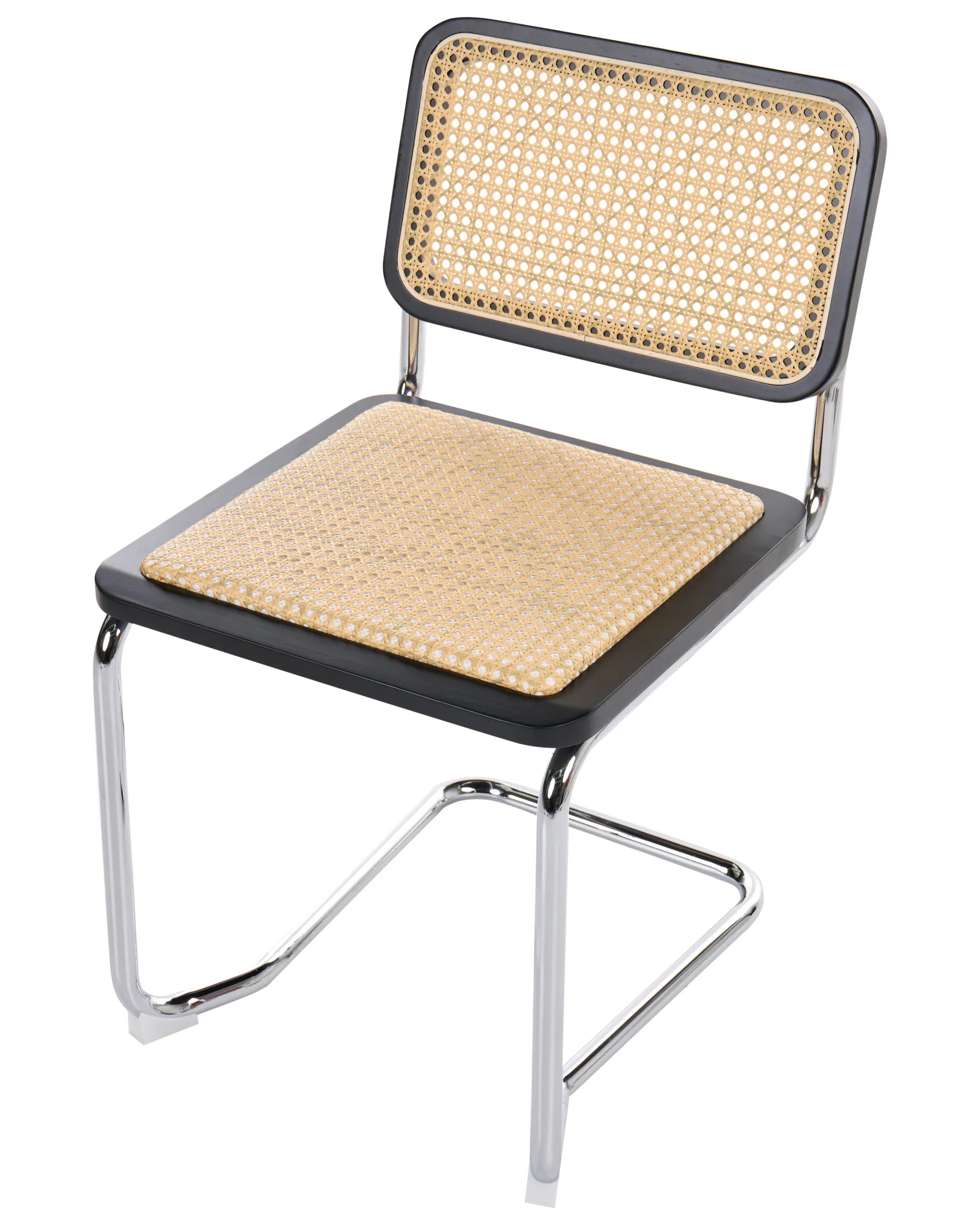 Set of 2 Dining Chairs CORDOVA Rattan Black