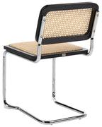 Set of 2 Dining Chairs CORDOVA Rattan Black