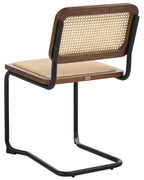 Set of 2 Dining Chairs CORDOVA Rattan Brown