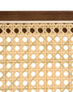 Set of 2 Dining Chairs CORDOVA Rattan Brown