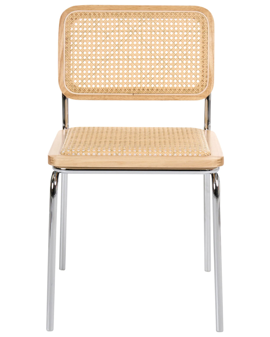 Set of 2 Dining Chairs CORVALLIS PE Rattan Light Brown
