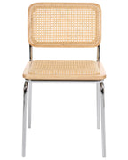 Set of 2 Dining Chairs CORVALLIS PE Rattan Light Brown