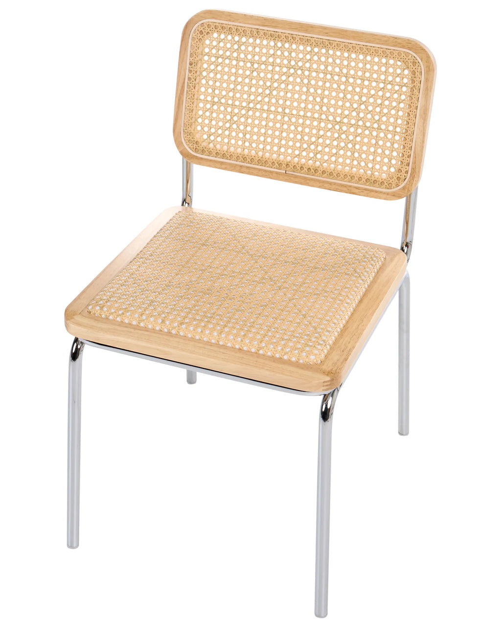 Set of 2 Dining Chairs CORVALLIS PE Rattan Light Brown