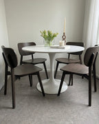 Set of 2 Dining Chairs OVERLY Wood Dark Brown
