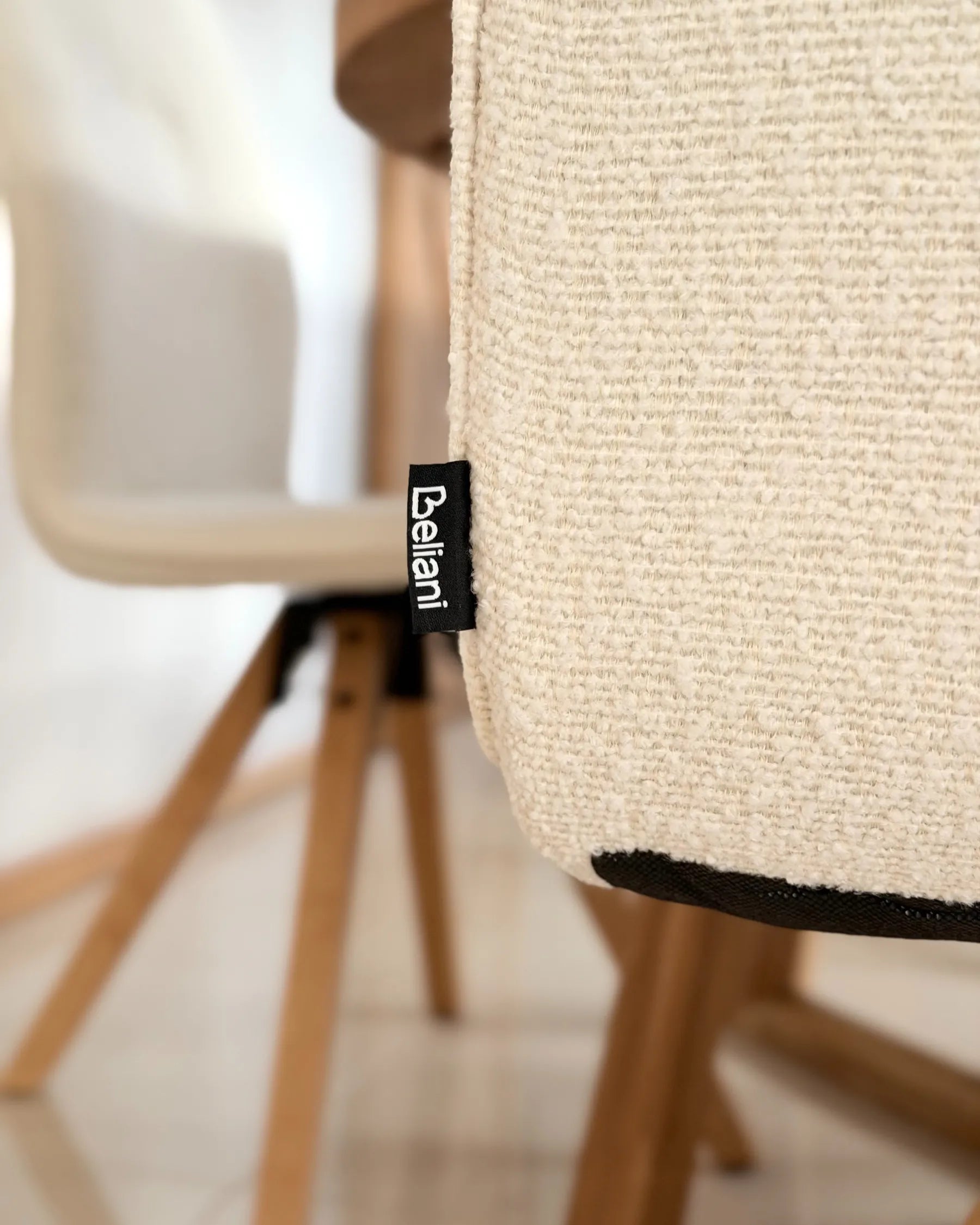 Set of 2 Dining Chairs Swivel ALKALI Boucle Off-White