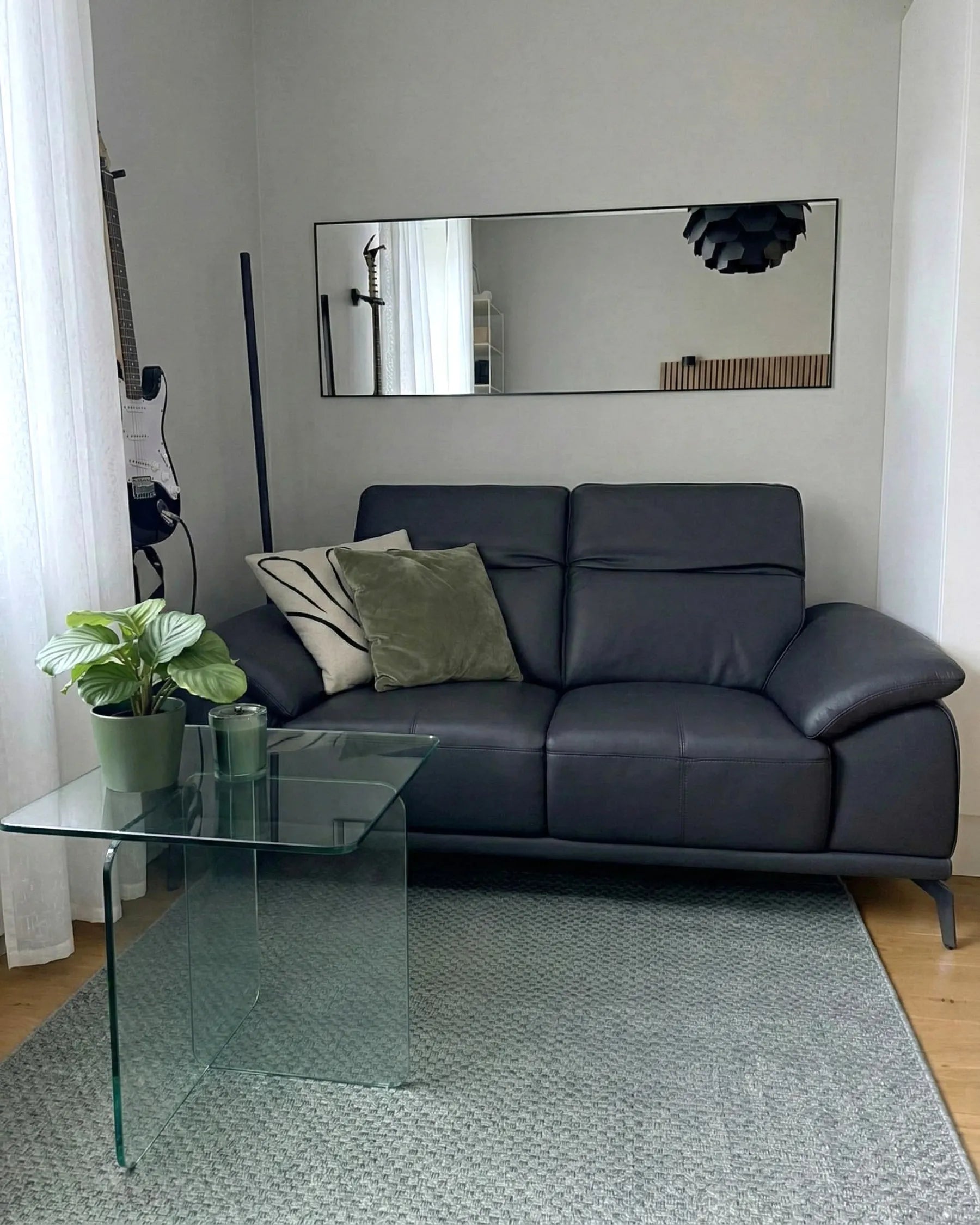 Side Table AMISK Tempered Glass Transparent