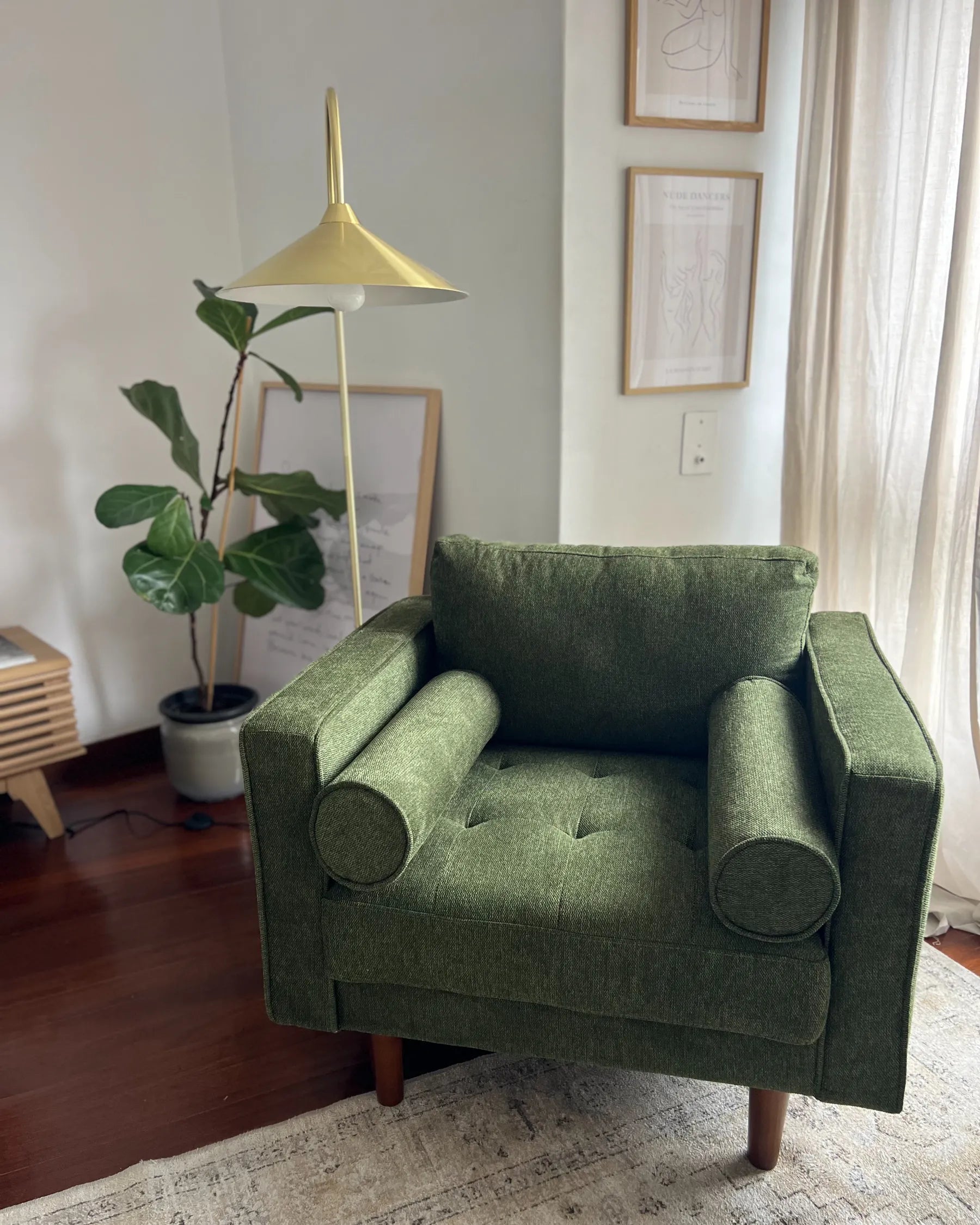 Armchair NURMO Fabric Dark Green
