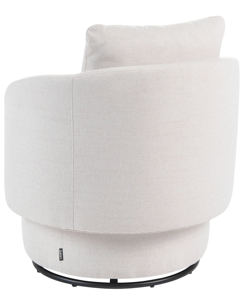 Swivel Armchair HORSENS with Storage Fabric Off-White