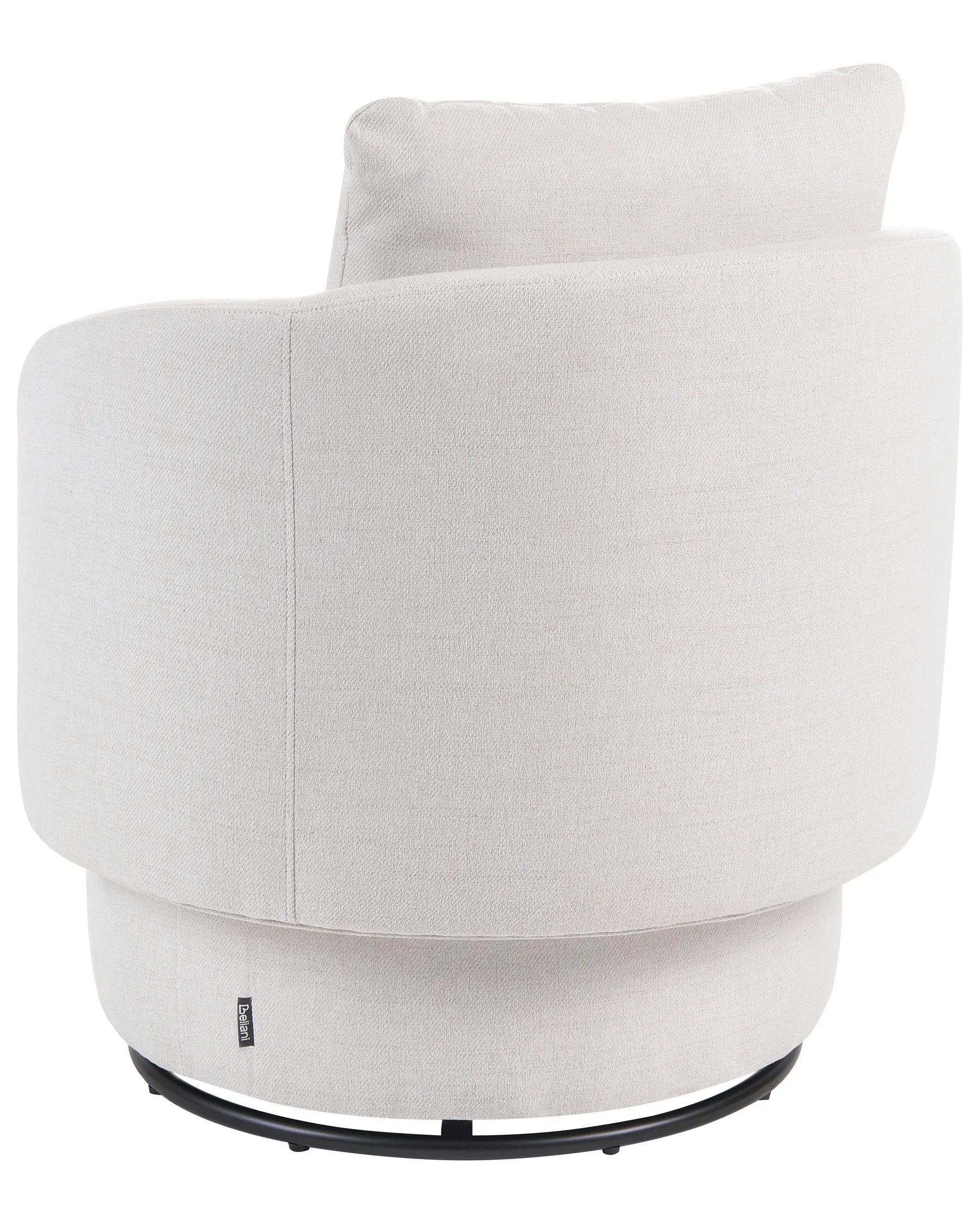 Swivel Armchair HORSENS with Storage Fabric Off-White