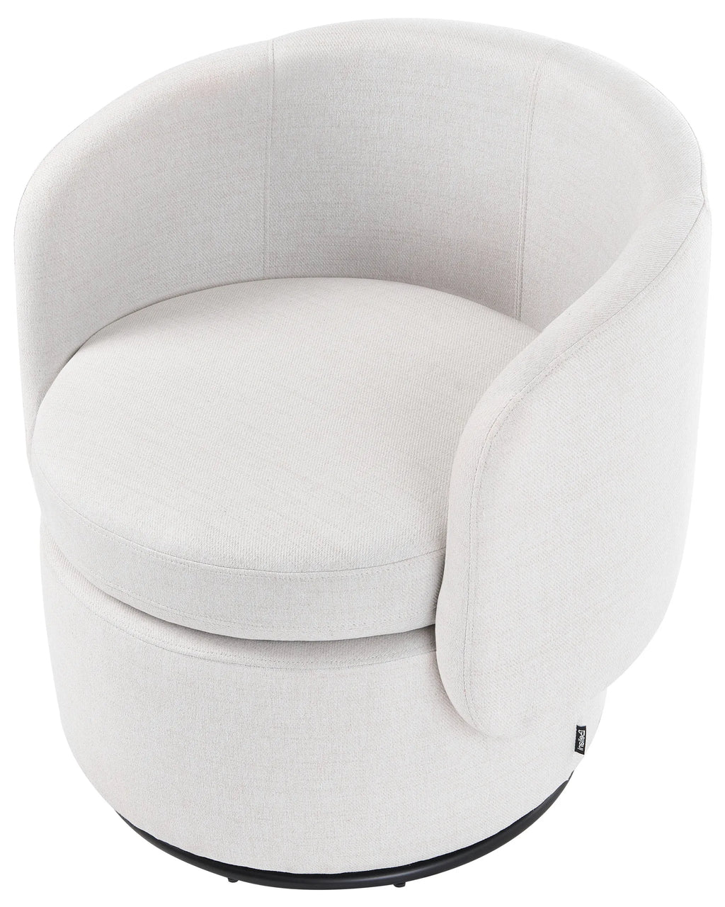 Swivel Armchair HORSENS with Storage Fabric Off-White