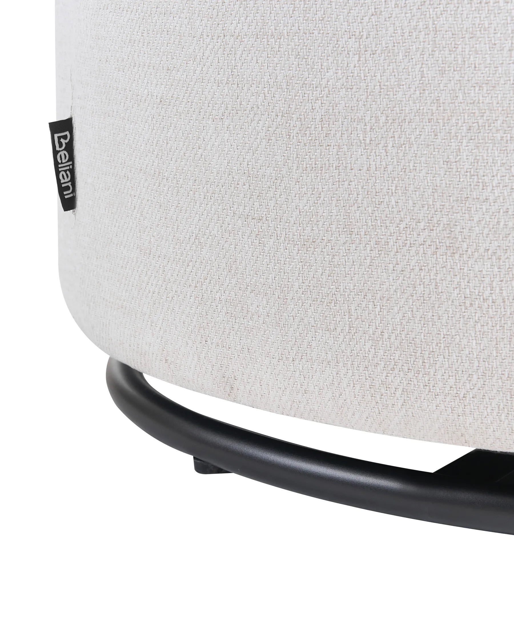 Swivel Armchair HORSENS with Storage Fabric Off-White
