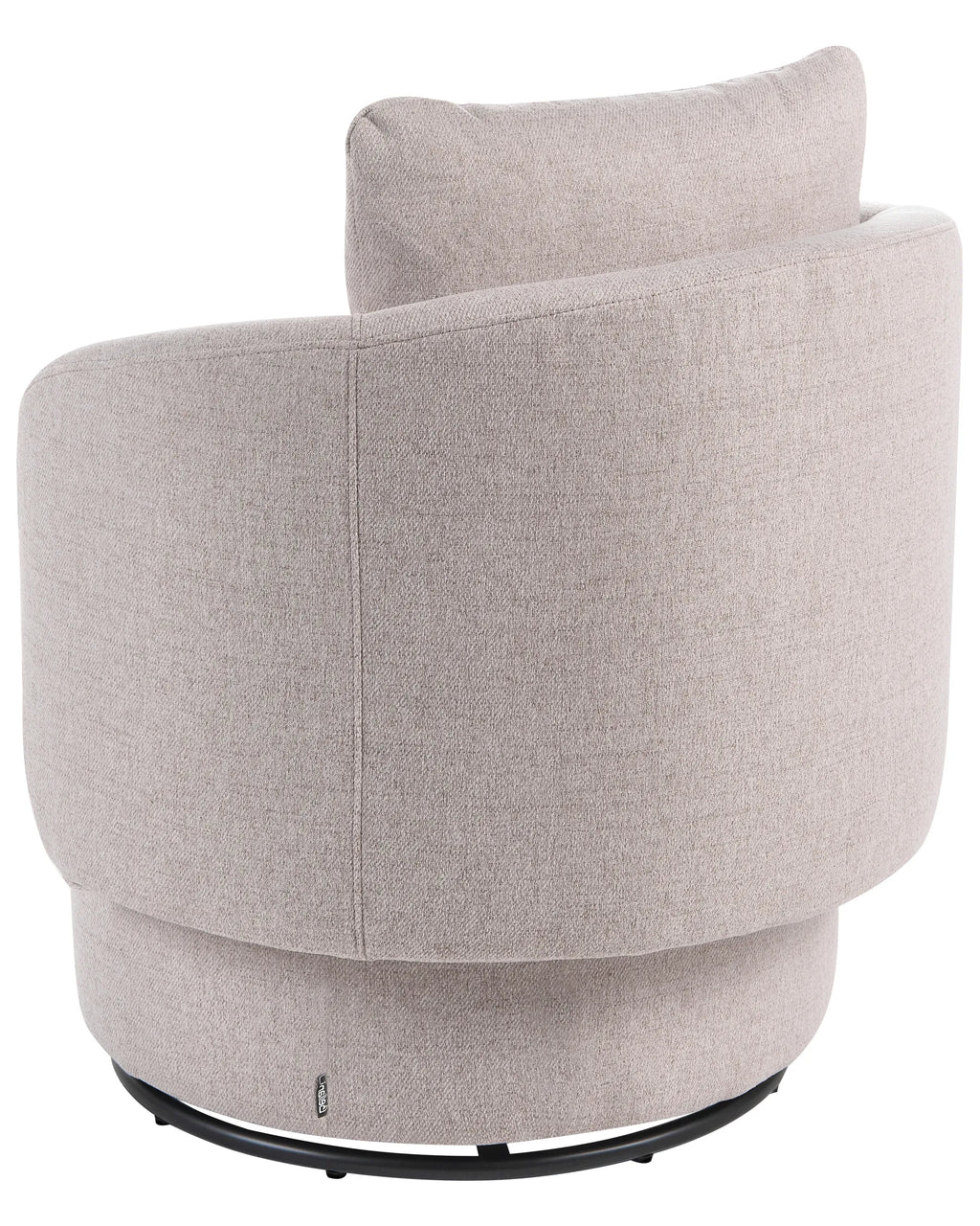 Swivel Armchair HORSENS with Storage Fabric Beige