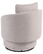 Swivel Armchair HORSENS with Storage Fabric Beige