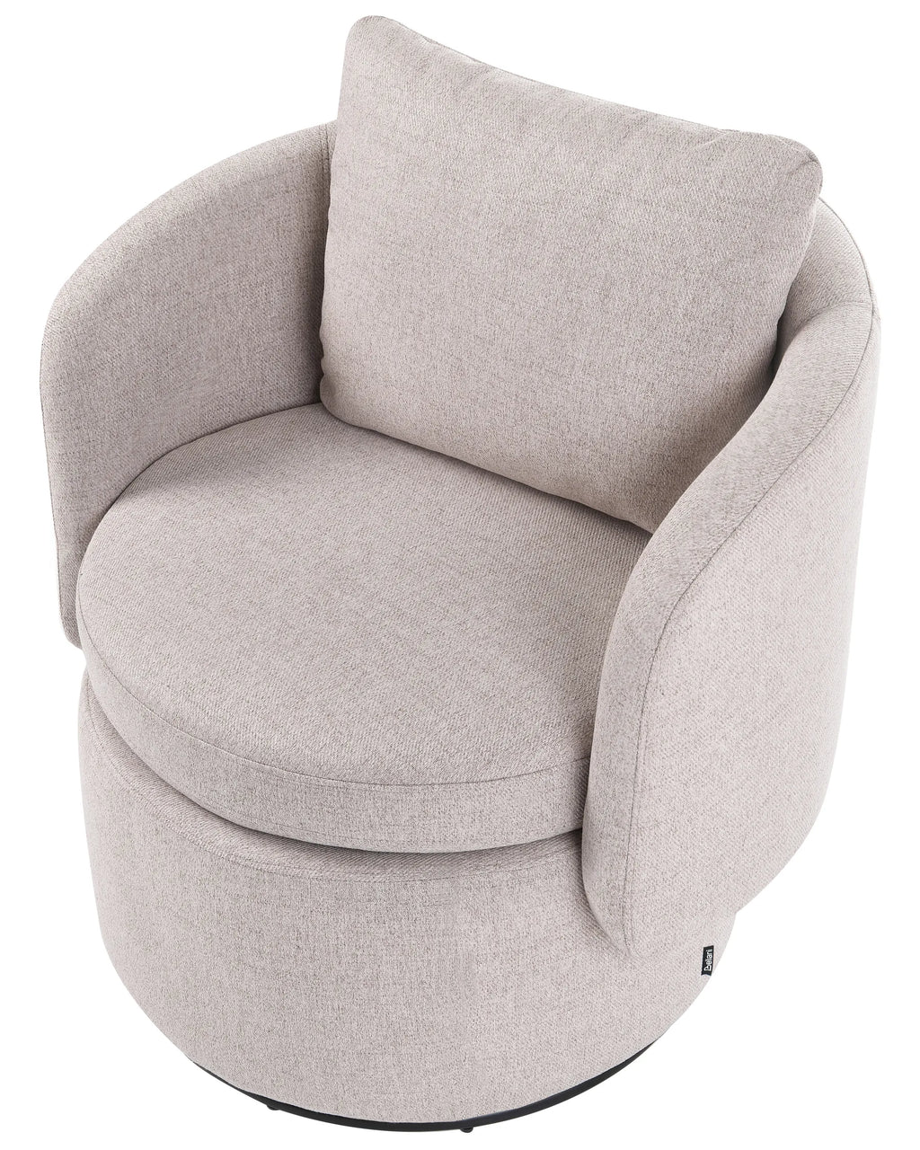 Swivel Armchair HORSENS with Storage Fabric Beige