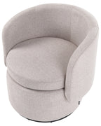 Swivel Armchair HORSENS with Storage Fabric Beige