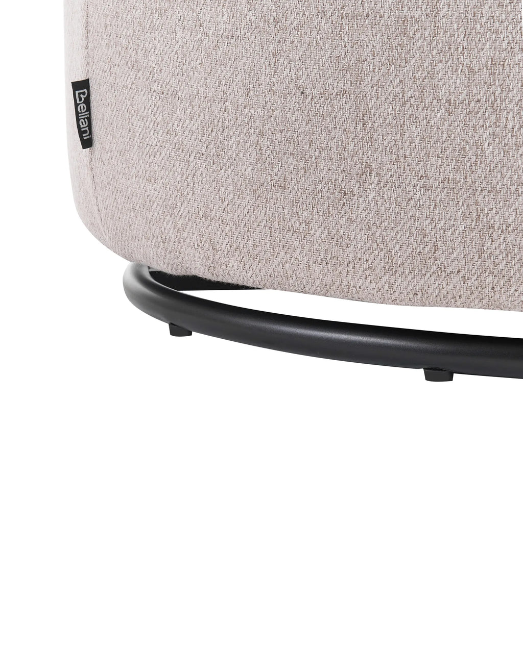 Swivel Armchair HORSENS with Storage Fabric Beige