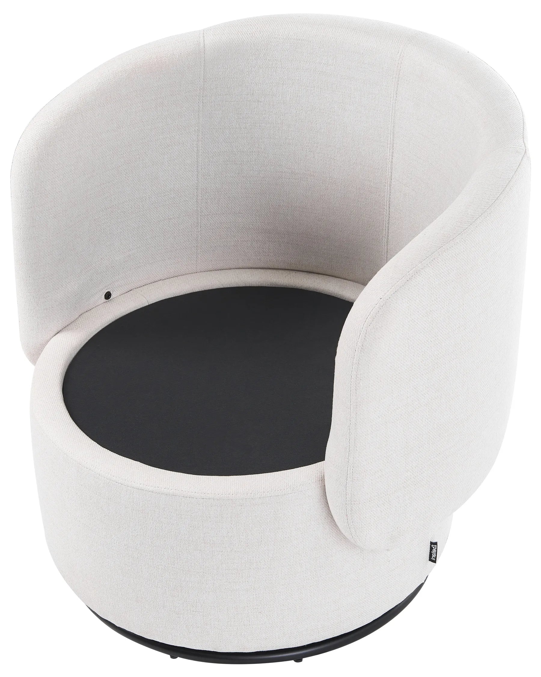 Swivel Armchair HORSENS with Storage Fabric Off-White