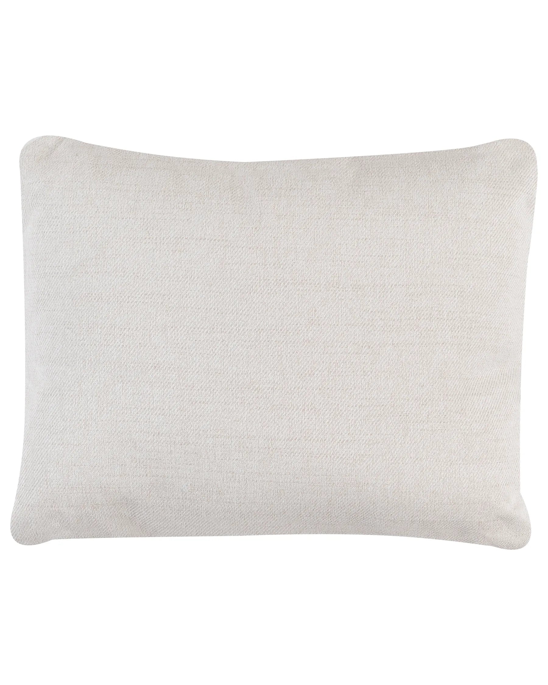 Swivel Armchair RANDERS with Storage Fabric Off-White