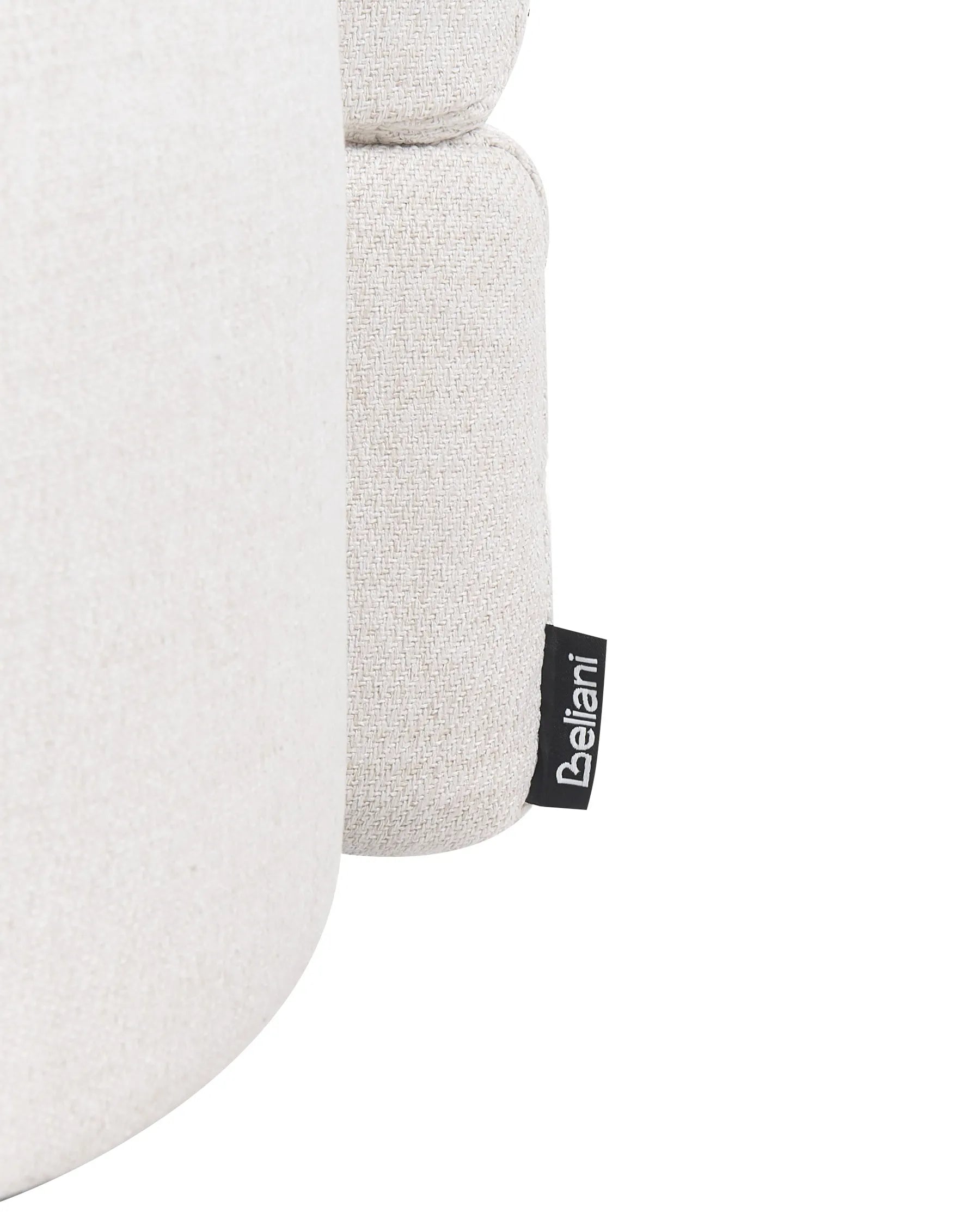 Swivel Armchair RANDERS with Storage Fabric Off-White