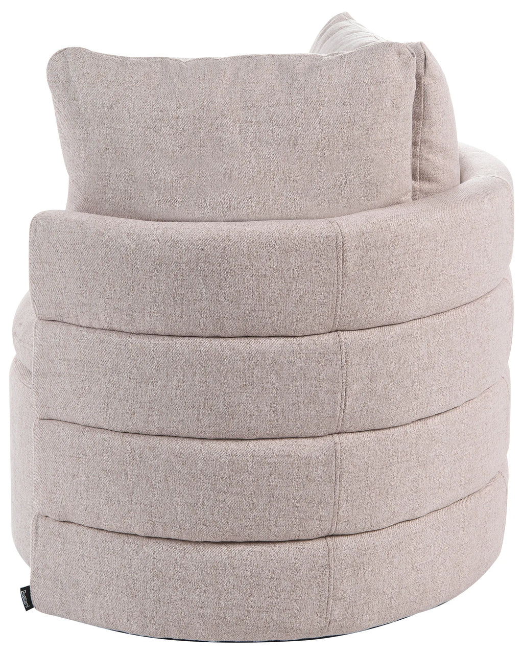 Swivel Armchair RANDERS with Storage Fabric Beige