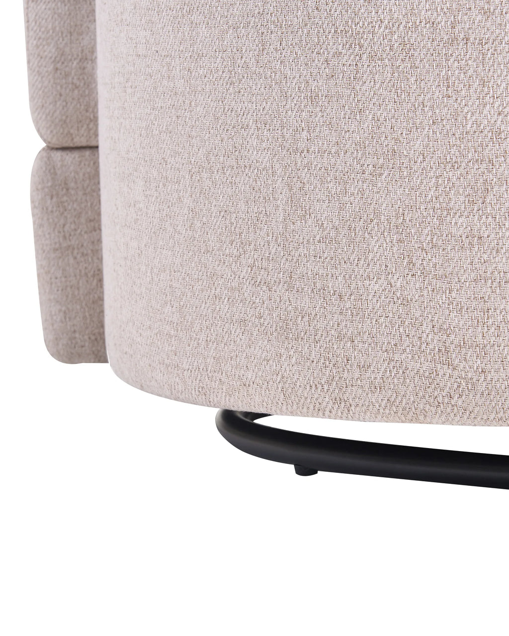 Swivel Armchair RANDERS with Storage Fabric Beige