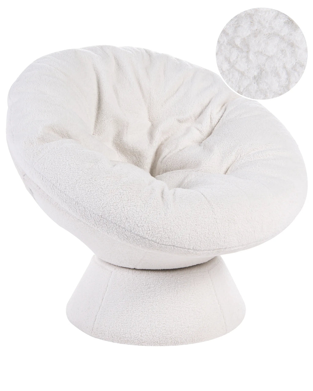 Swivel Armchair RINGSTED Boucle Off-White