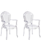 Set of 2 Dining Chairs VERMONT Transparent