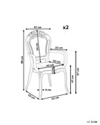Set of 2 Dining Chairs VERMONT Transparent