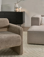 Armchair HALLSBERG Boucle Taupe