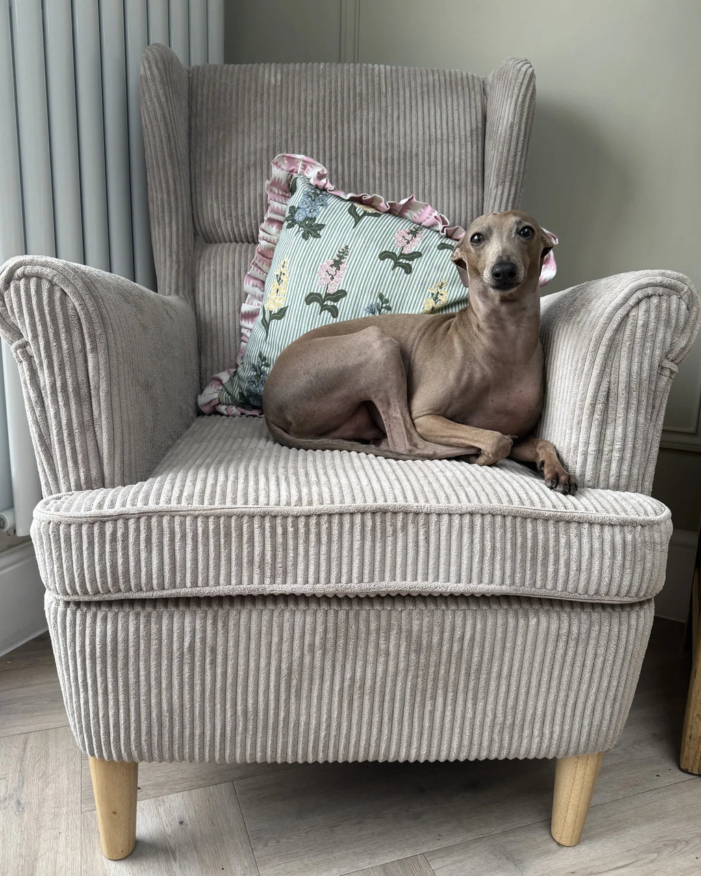 Wingback Chair ABSON Corduroy Beige