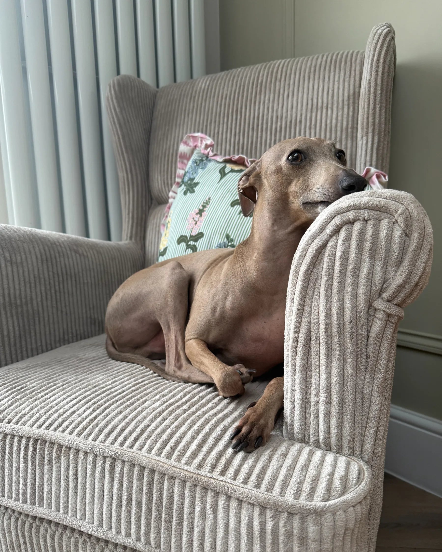 Wingback Chair ABSON Corduroy Beige
