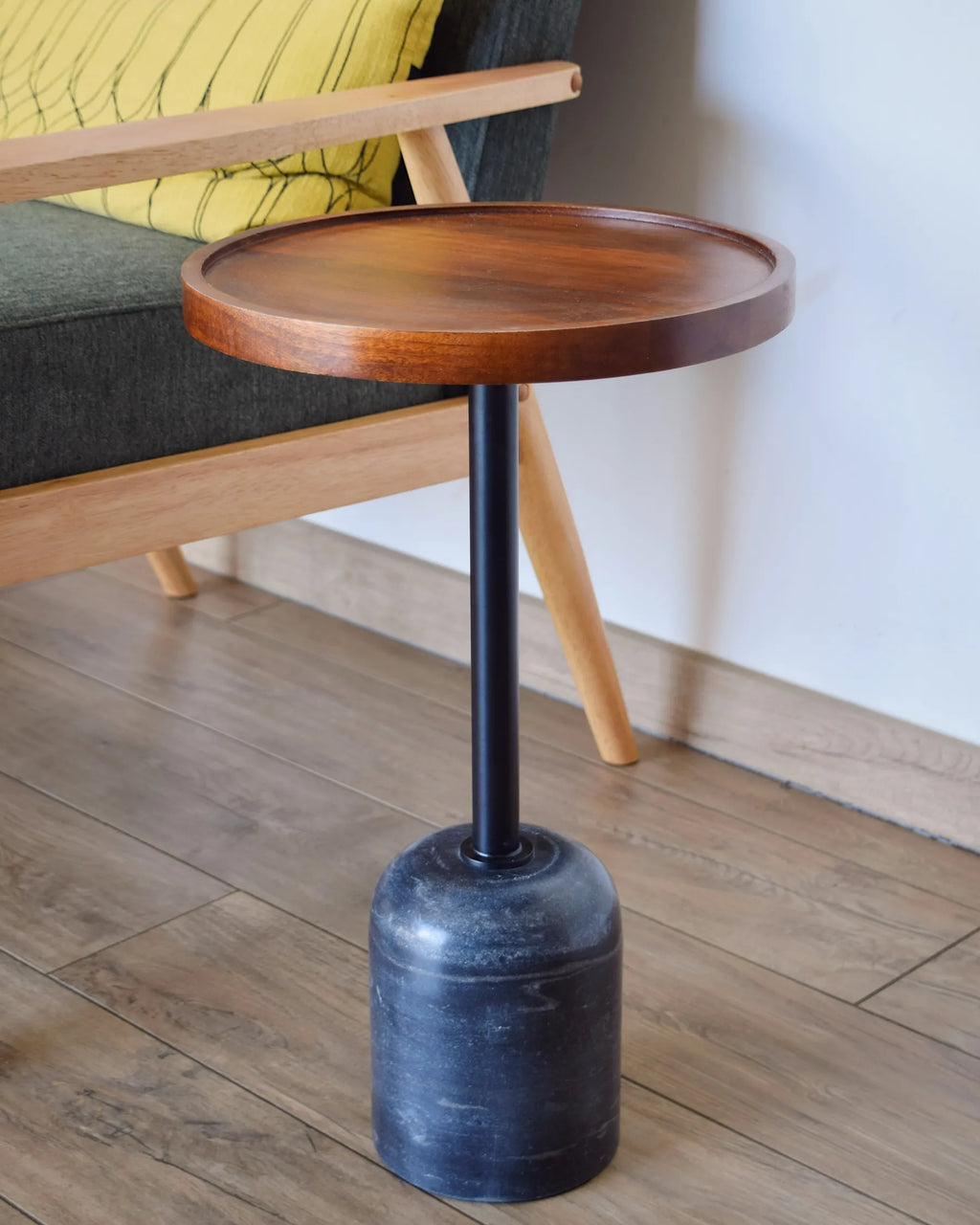 Side Table RAINY Metal Black