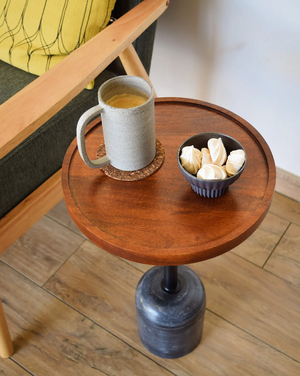 Side Table RAINY Metal Black