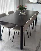 Set of 4 Dining Chairs KALISPELL Velvet Beige
