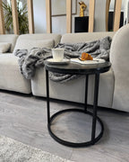 Side Table TYRELL Marble Black